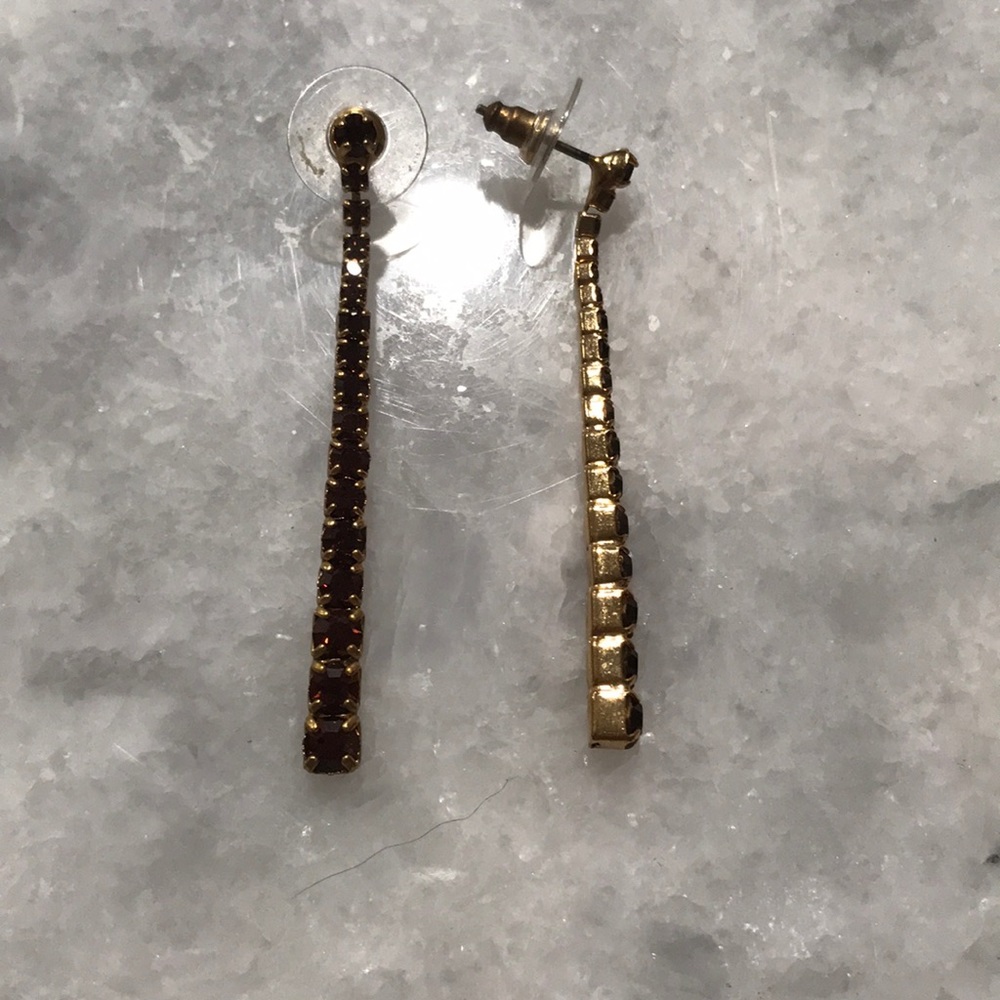 Brown and Gold Dangling Earrings